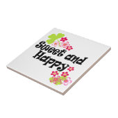 Cute en happy tegeltje (Zijkant)
