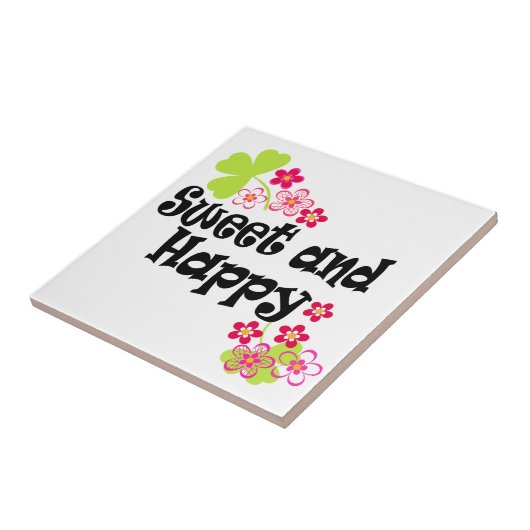 Cute en happy tegeltje (Zijkant)