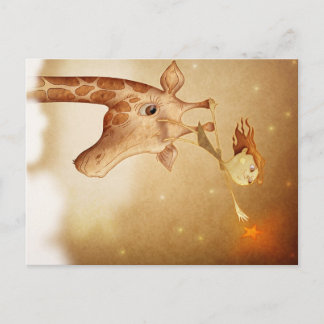 Cute en imaginaire illustratie briefkaart