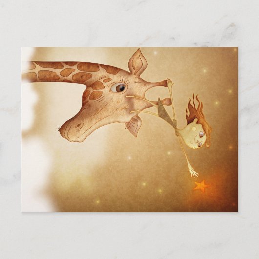 Cute en imaginaire illustratie briefkaart (Voorkant)