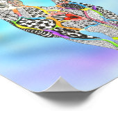 Cute en kleurrijk Poster - 8 x 10 inch (Hoek)