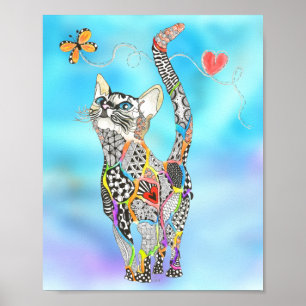 Cute en kleurrijk Poster - 8 x 10 inch