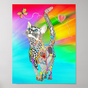 Cute en kleurrijk Poster - 8 x 10 inch