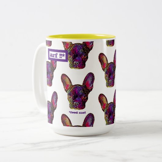 Cute en Kleurrijke Franse Bulldog Mok (Voorkant links)