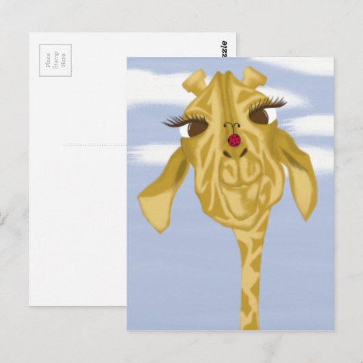 Cute en kleurrijke Giraffe Briefkaart (Voorkant / Achterkant)