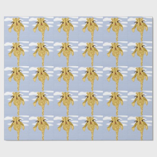 Cute en kleurrijke Giraffe Cadeaupapier (Vlak)