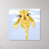 Cute en kleurrijke Giraffe Canvas Afdruk (Voorkant)