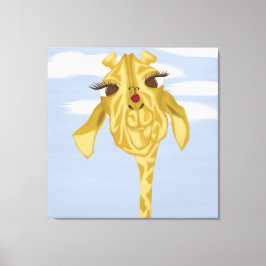 Cute en kleurrijke Giraffe Canvas Afdruk