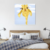 Cute en kleurrijke Giraffe Canvas Afdruk (Insitu (Slaapkamer))