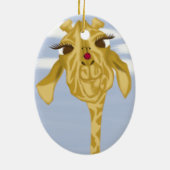 Cute en kleurrijke Giraffe Keramisch Ornament (Achterkant)