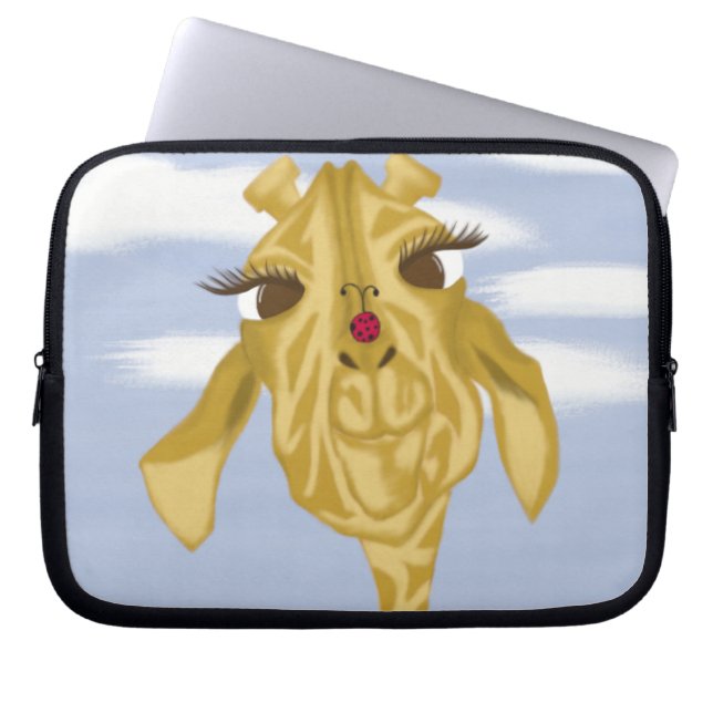 Cute en kleurrijke Giraffe Laptop Sleeve (Voorkant)