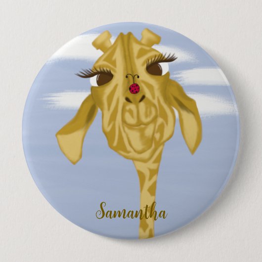 Cute en kleurrijke Giraffe Ronde Button 4,0 Cm (Voorkant)