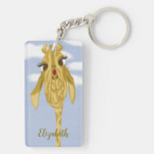 Cute en kleurrijke Giraffe Sleutelhanger (achterkant)