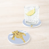 Cute en kleurrijke Giraffe Zandsteen Onderzetter (Zijkant)