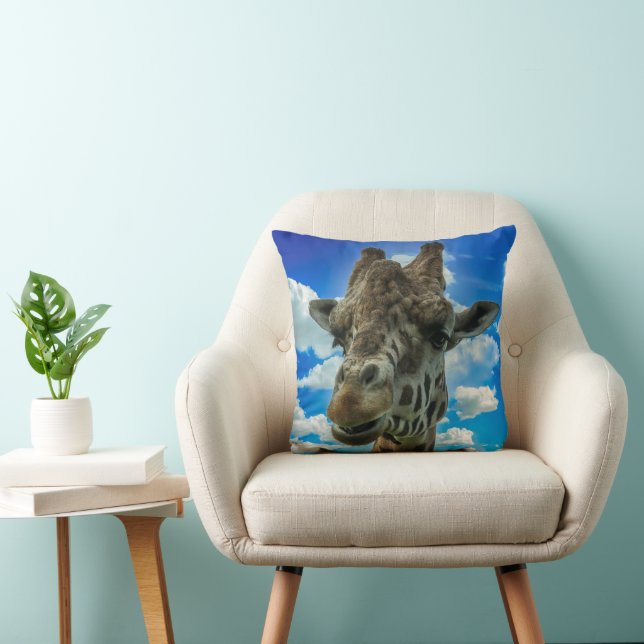 Cute en Kleurrijke Lama Worp Kussen (Stoel)