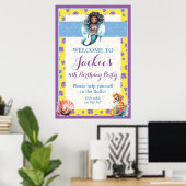 Cute en Kleurrijke Magische Meermin Poster (Thuiskantoor)