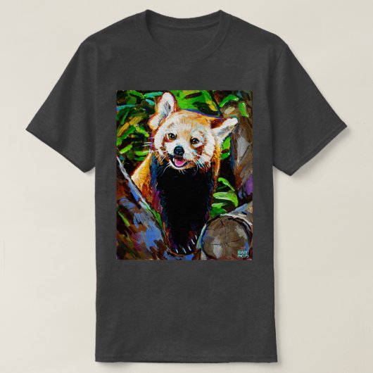 Cute en kleurrijke Red Panda-schilderijen T-shirt (Design voorkant)