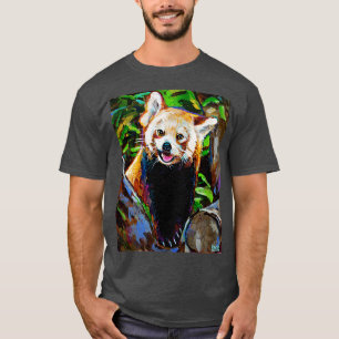 Cute en kleurrijke Red Panda-schilderijen T-shirt