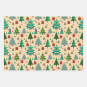 Cute en leuke kerstpatronen inpakpapier vel (Voorkant 2)