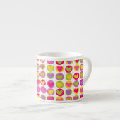 Cute en leuke multikleur valentijnsharten espresso kop (Voorkant rechts)