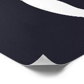 Cute en leuke silhouette van een MERMAID | Poster (Hoek)