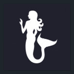 Cute en leuke silhouette van een MERMAID | Poster<br><div class="desc">| LAKE LIFE | NAUTISCH | BOTEN | ANCHOR | LAKE LIFE | LEVEN IS BETER OP HET GEBIED | FUN | CHIC | EENVOUDIG | WATER | FUN BOATING DECOR-ACCESSOIRES VOOR THUIS | NAUTIEKE TROPISCHE HOMEDECOR | CLASSIC SILHOUETTE ONTWERP | BEACH | ZEE | ACCESSOIRES VAN DE OCEAN DECOR...</div>