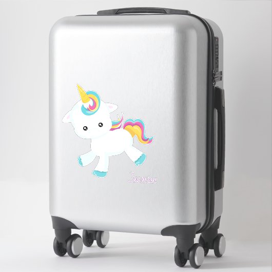 Cute en Magical Unicorn Sticker (Koffer)