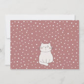 Cute en moderne kat met foto verjaardag kaart (Achterkant)