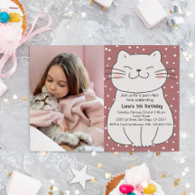 Cute en Moderne Kitten Verjaardag met Foto