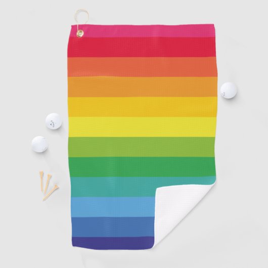Cute en Moderne regenboogkleuren Golfhanddoek (Insitu)