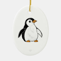Cute en Mollige Pinguïn Sneeuwvlok Ornament