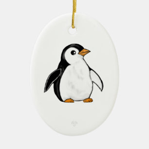 Cute en Mollige Pinguïn Sneeuwvlok Ornament