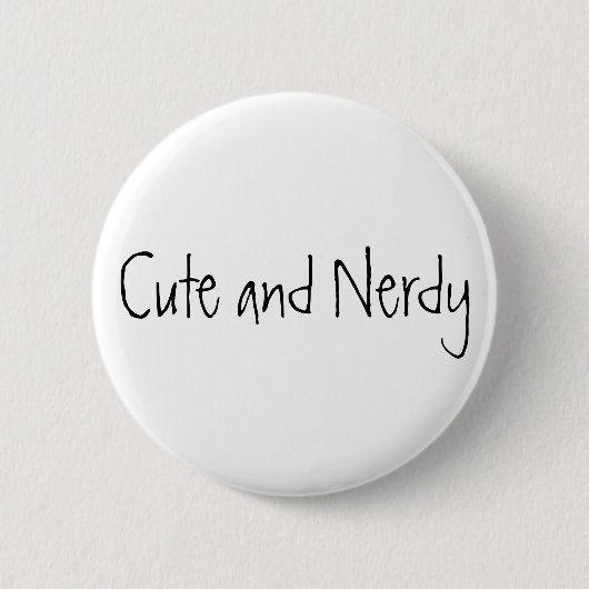 Cute en Nerdy Ronde Button 5,7 Cm (Voorkant)
