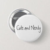 Cute en Nerdy Ronde Button 5,7 Cm (Voorkant /achterkant)