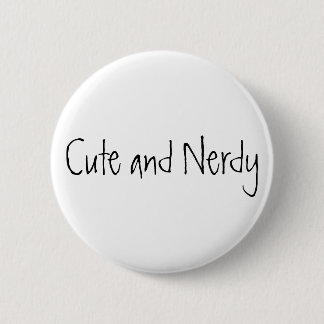 Cute en Nerdy Ronde Button 5,7 Cm