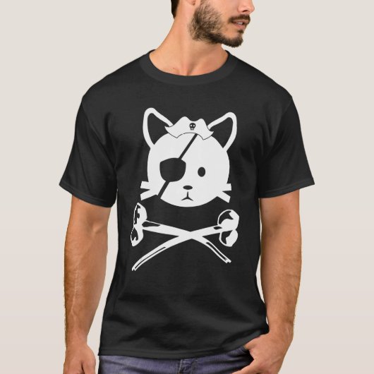 Cute en piraat Kinder Cat 3 T-shirt (Voorkant)