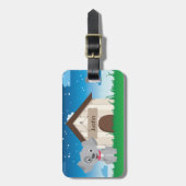 Cute en playful puppy of hond bagagelabel (Voorkant verticaal)