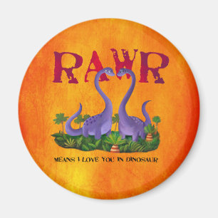 Cute en Romantic Dinos - Rawr Magneet