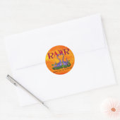 Cute en Romantic Dinos - Rawr Ronde Sticker (Envelop)