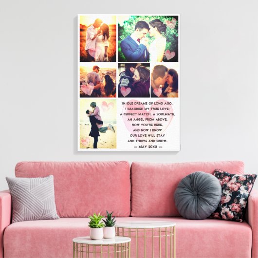 Cute en romantisch fotogedicht canvas afdruk (Insitu (Woonkamer))