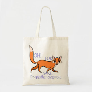 Cute en sassy fox quote voor crossword lovers tote bag