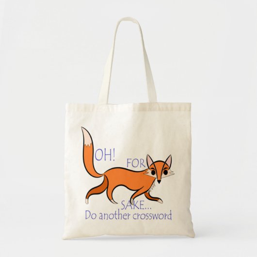 Cute en sassy fox quote voor crossword lovers tote bag (Voorkant)