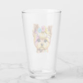 Cute en Schattige Baby Yorkie Glas (Achterkant)
