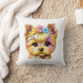 Cute en Schattige Baby Yorkie Kussen (Deken)