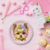 Cute en Schattige Baby Yorkie Papieren Bordje (Feest)