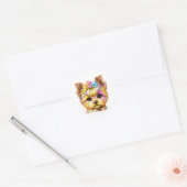 Cute en Schattige Baby Yorkie Ronde Sticker (Envelop)