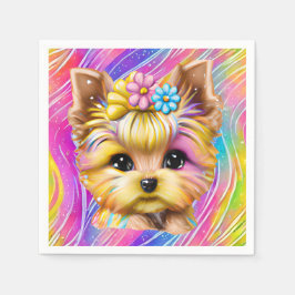 Cute en Schattige Baby Yorkie Servet