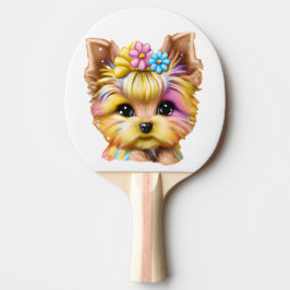 Cute en Schattige Baby Yorkie Tafeltennisbatje