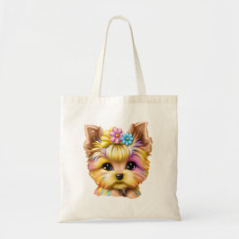 Cute en Schattige Baby Yorkie Tote Bag
