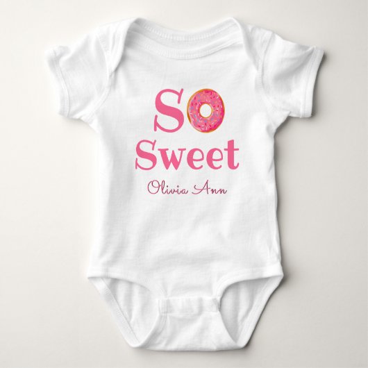 Cute en Schattige Baby Zo zoete geboorte — Baby Romper (Voorkant)